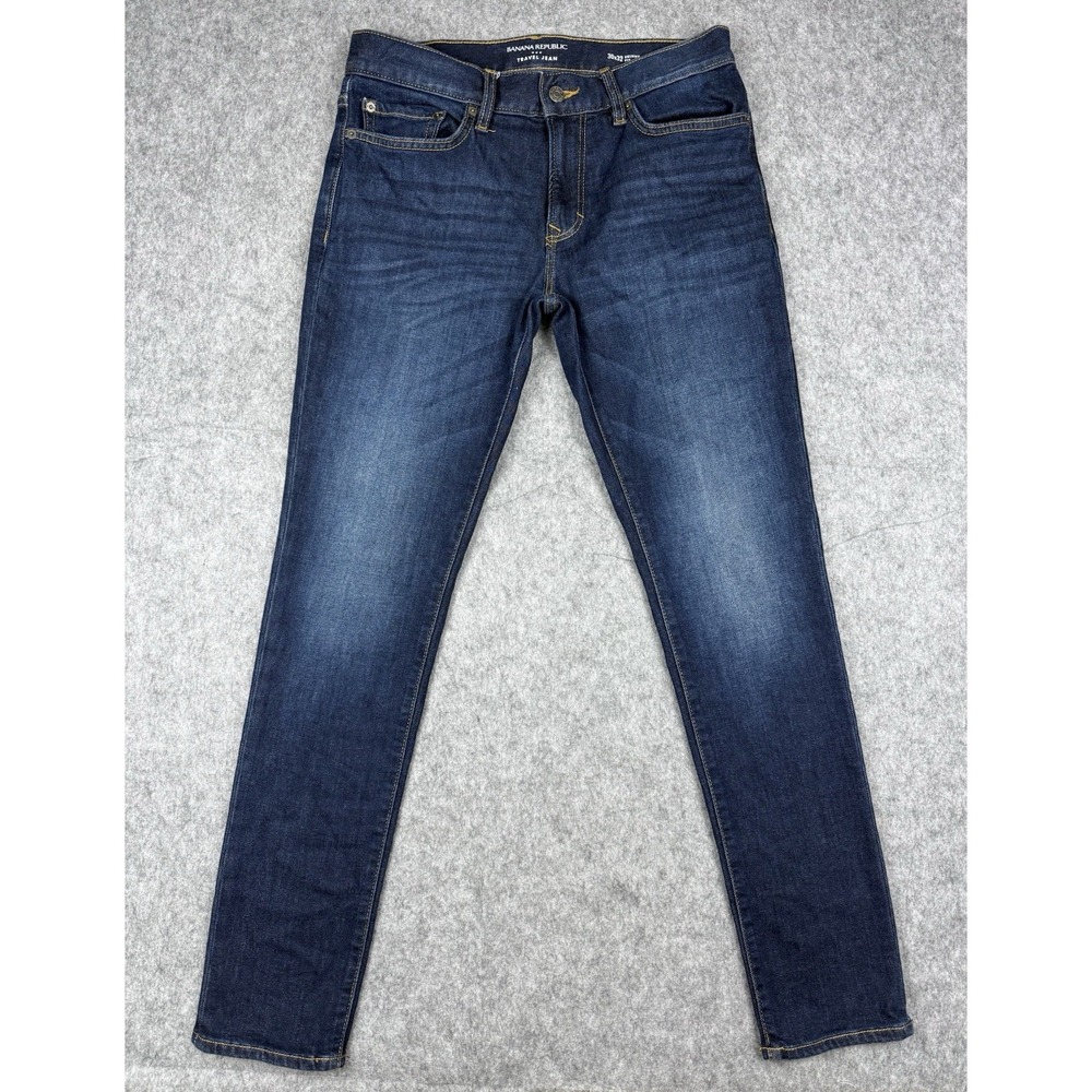 Banana Republic Traveler Slim Jeans Men's 30x32 (Fits 30x30) Blue Stretch Denim